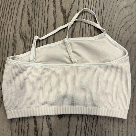 Aerie off white rubber seamless one shoulder‎ bralette - Picture 3 of 5